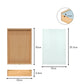 Large glass-top wooden box dimensions