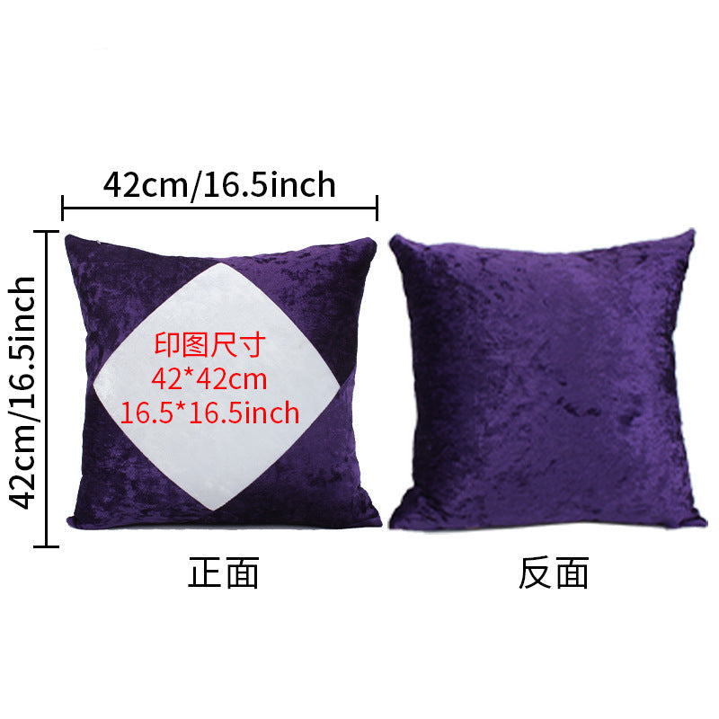 Sublimation Blank Pillowcase - Premium Gold Velvet & Plush DIY Cushion Cover for Heat Transfer