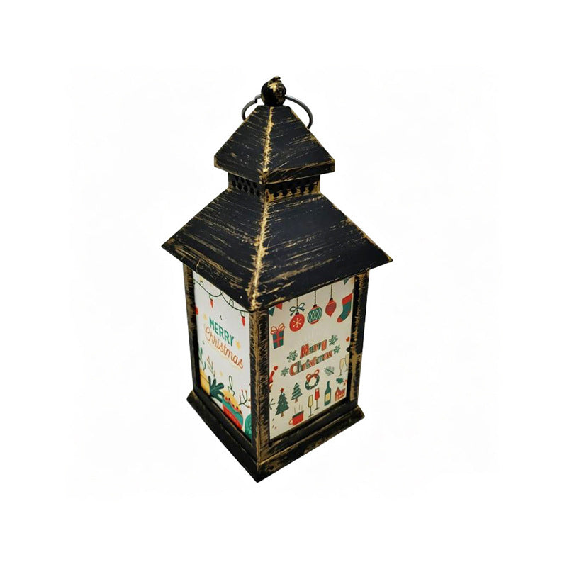 Sublimation Blank Christmas LED Lantern Night Light - 4-Sided DIY PET Panel