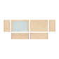 Wooden box components laid out