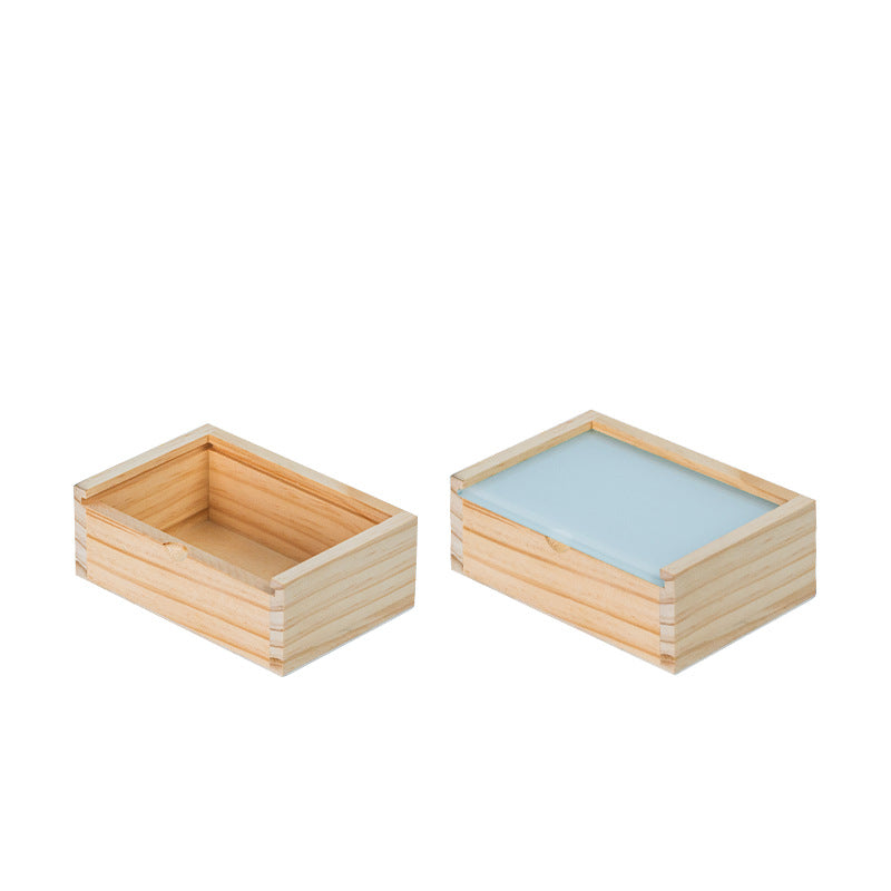 Open and closed wooden box examples