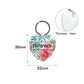 Heart-shaped acrylic sublimation keychain example