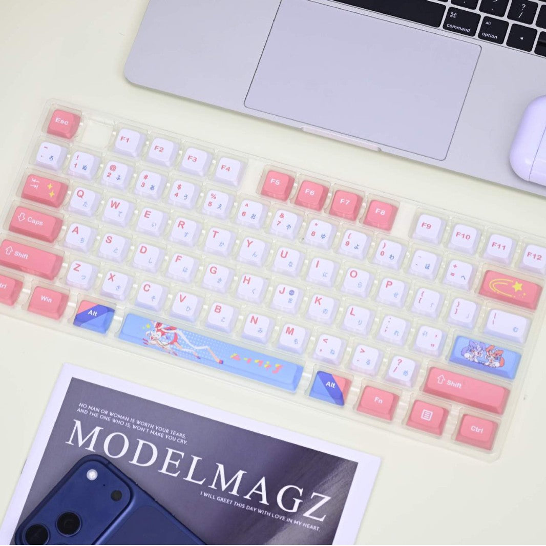 White blank 108-key PBT keycap set