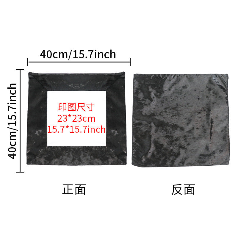 Sublimation Blank Pillowcase - Premium Gold Velvet & Plush DIY Cushion Cover for Heat Transfer