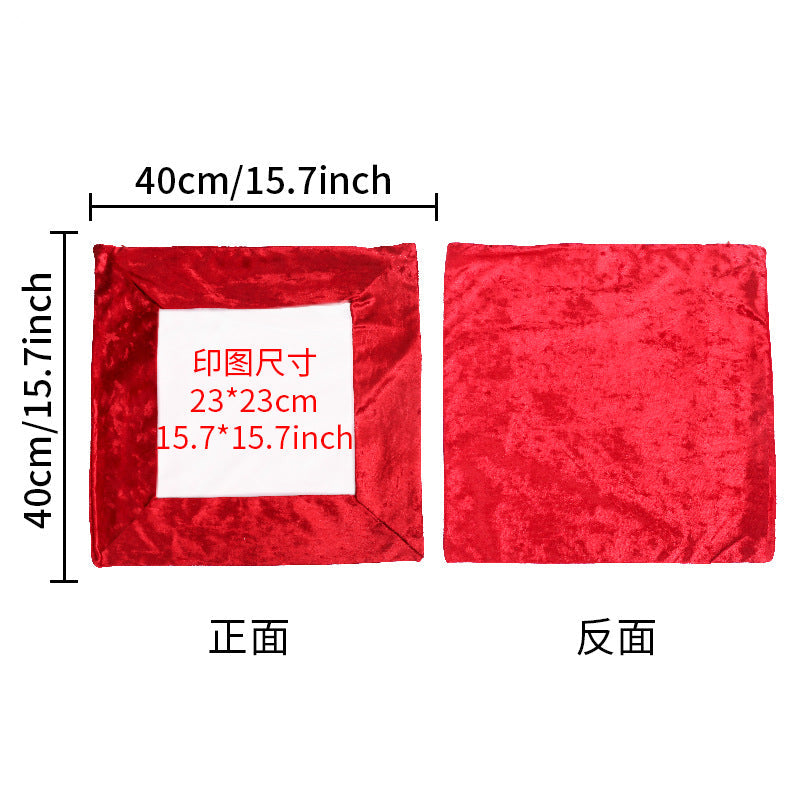 Sublimation Blank Pillowcase - Premium Gold Velvet & Plush DIY Cushion Cover for Heat Transfer