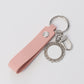 Sublimation Blank Keychains - DIY PU Leather & Rope Strap Bag Charm Keyring with Photo Frame, Heat Transfer Custom