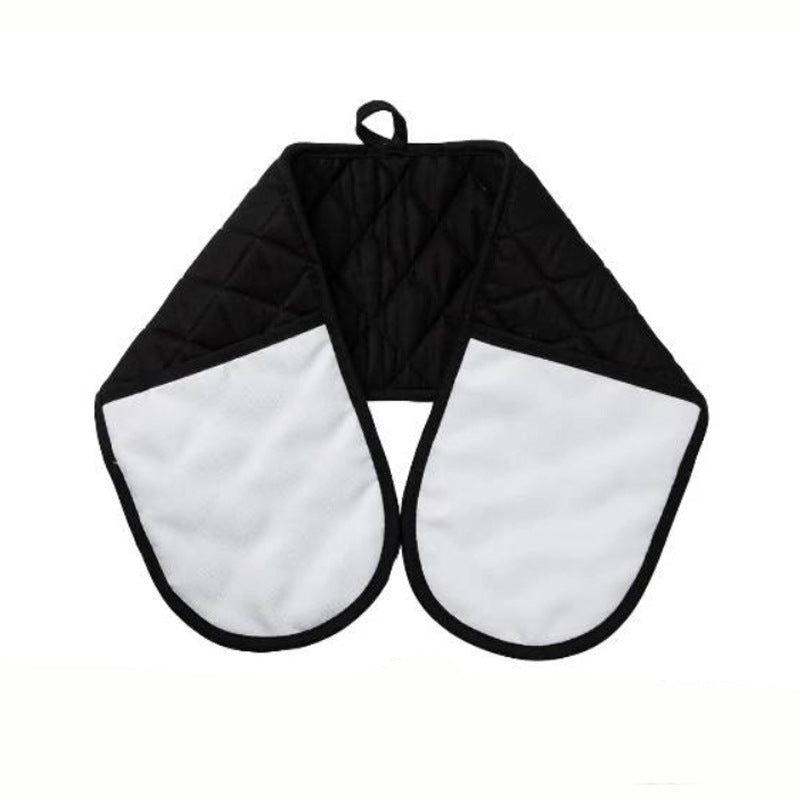 Sublimation Blank Double Oven Mitt - Polyester Heat Insulation Gloves, DIY Heat Transfer