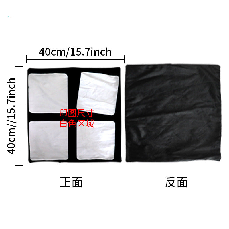 Sublimation Blank Pillowcase - Premium Gold Velvet & Plush DIY Cushion Cover for Heat Transfer