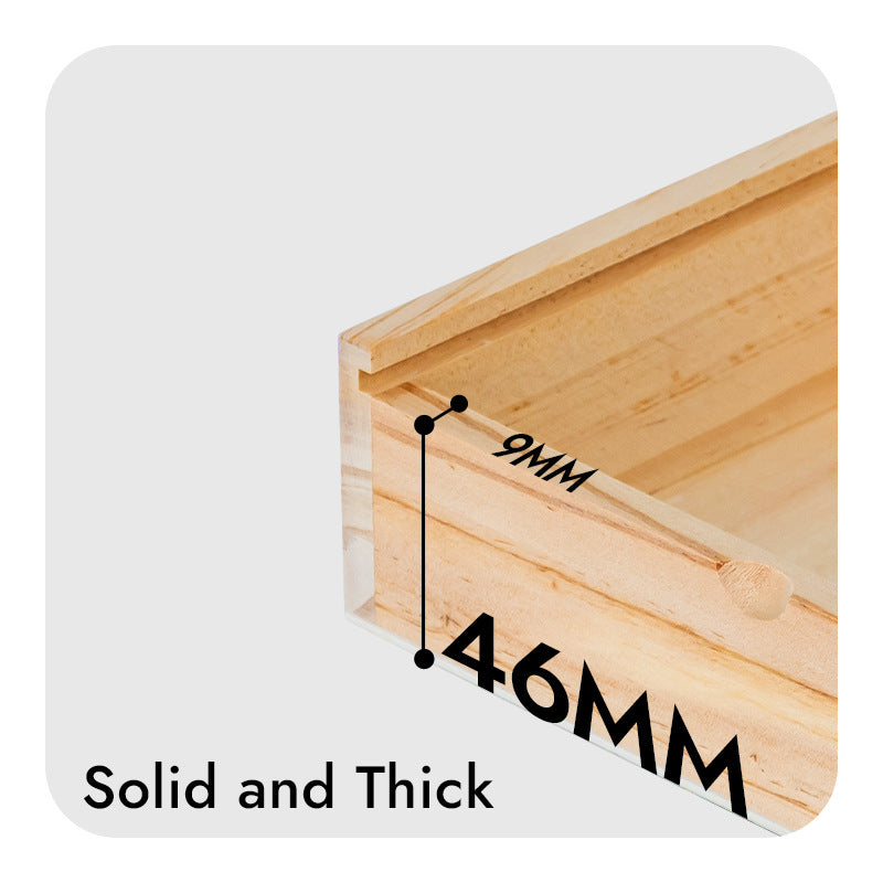 Wooden box thickness detail