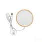 Sublimation Blank Wooden LED Night Light - USB Powered Heat Transfer Base with PET Sheet, DIY Custom (Round & Square)