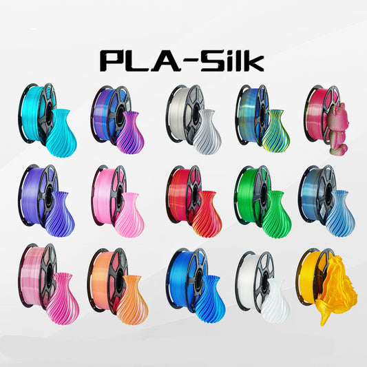 Professional Silk PLA 3D Printer Filament - High Gloss Dual-Color & Single-Color 1.75mm (1kg Spool)