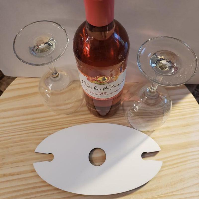 Sublimation Blank MDF Wine Glass Holder - DIY Bottle Neck Caddy (4 Styles)