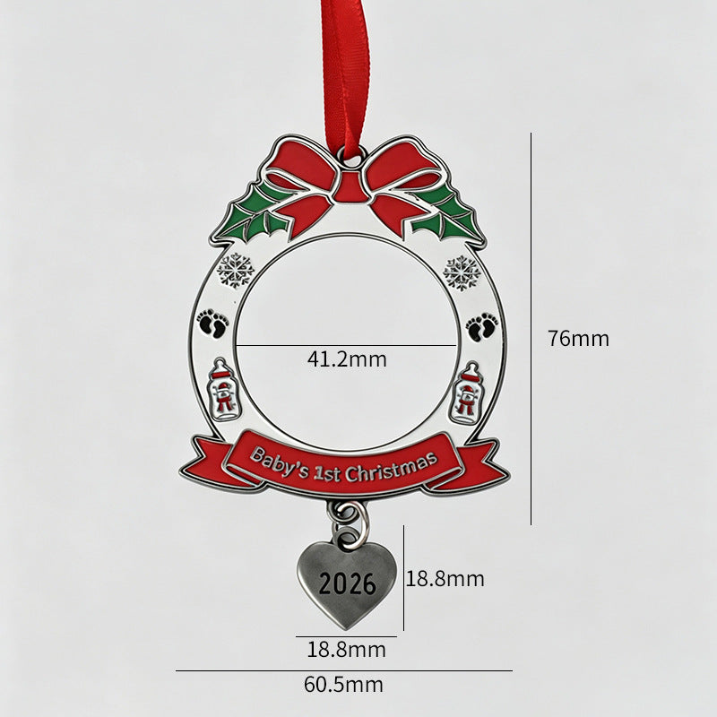 Sublimation Blank Christmas Ornaments - DIY Metal Photo Keepsake Ornament, Heat Transfer Christmas Tree Hanging Decor (2026)