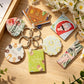 Acrylic sublimation keychains in a gift display