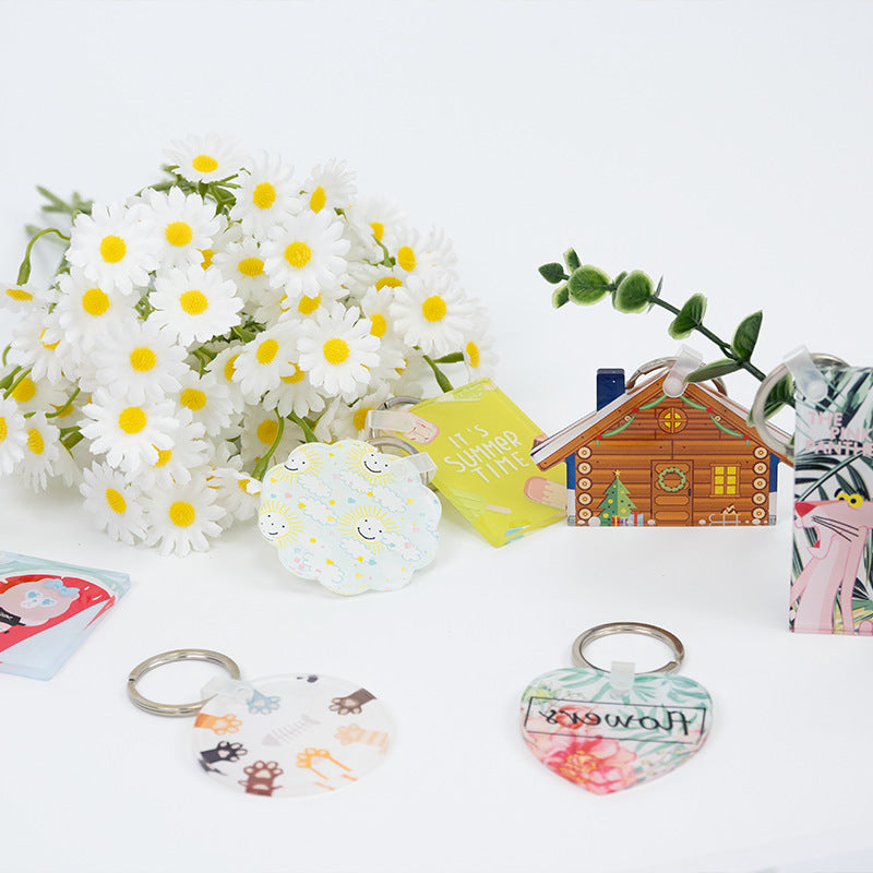 Acrylic sublimation keychains with custom designs