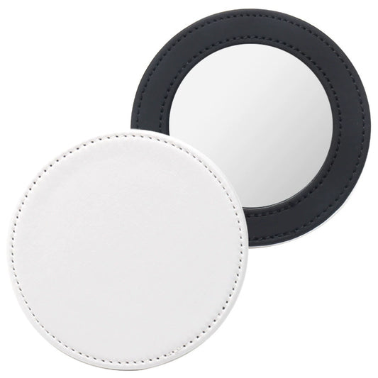 Black custom sublimation round compact mirror