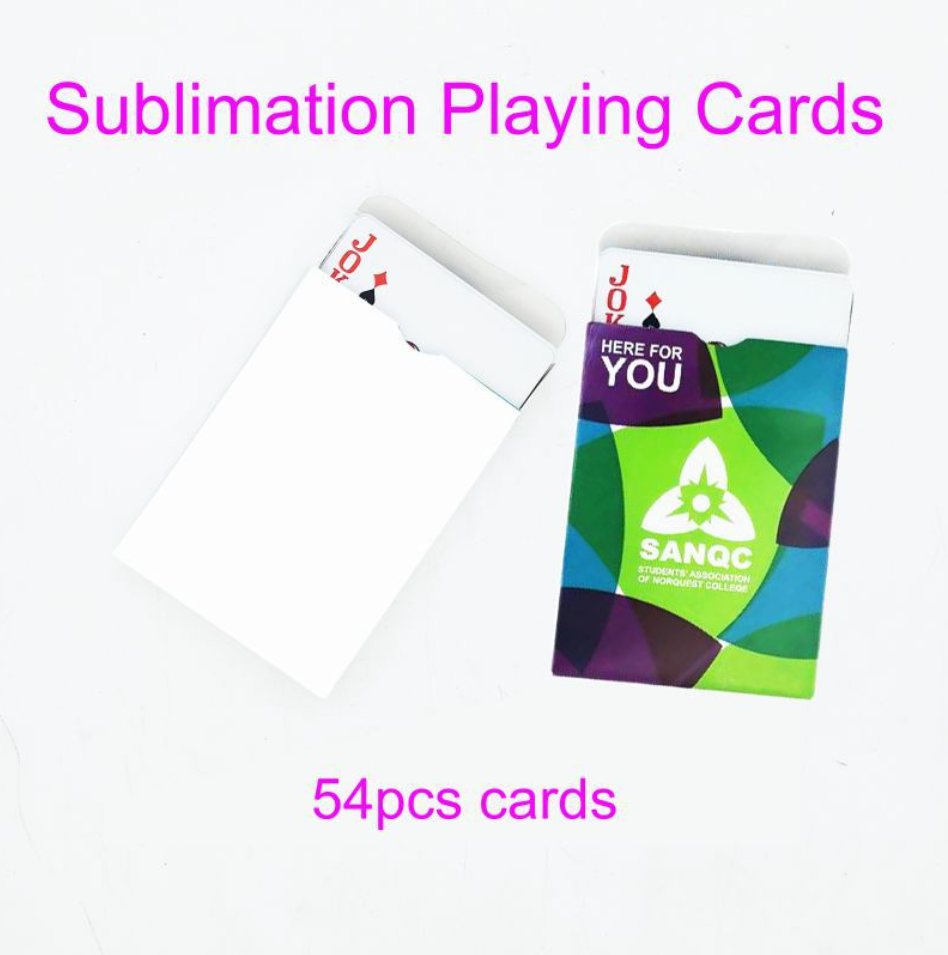 thumbnail image 2 of 5 Sets Blank Playing Cards For Sublimation - White Poker Cards For DIY Custom Designs & Heat Transfer 2 of 9