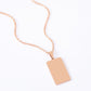 Blank Rectangle Necklace For Laser,not for sublimation in 4 color