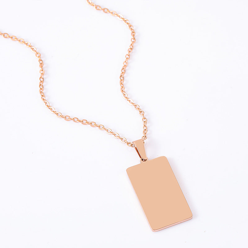 Blank Rectangle Necklace For Laser,not for sublimation in 4 color