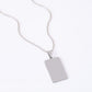 Blank Rectangle Necklace For Laser,not for sublimation in 4 color
