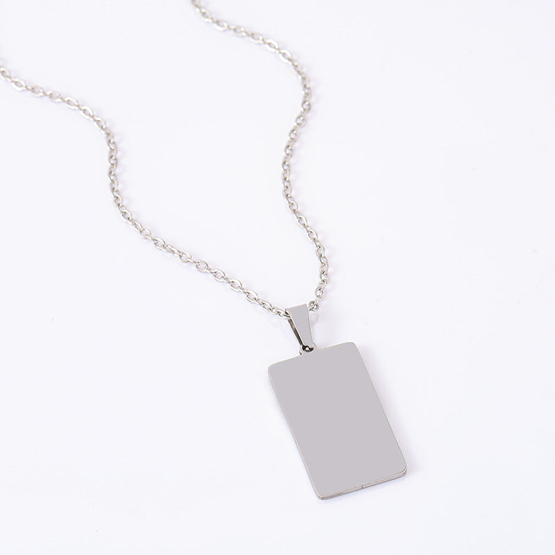 Blank Rectangle Necklace For Laser,not for sublimation in 4 color