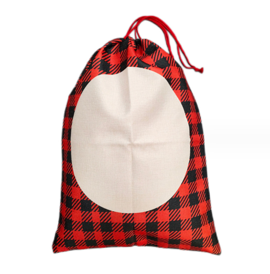 Sublimation Blanks Christmas Bags Blank Heat Transfer Christmas Jute Bags Double Sided Printing