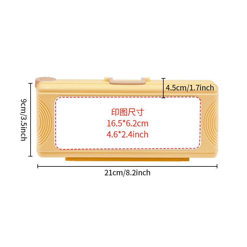 2025 New Sublimation blank double layer pencil box luggage box design