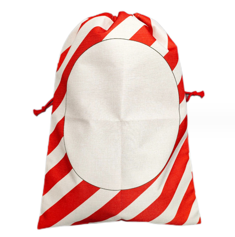 Sublimation Blanks Christmas Bags Blank Heat Transfer Christmas Jute Bags Double Sided Printing