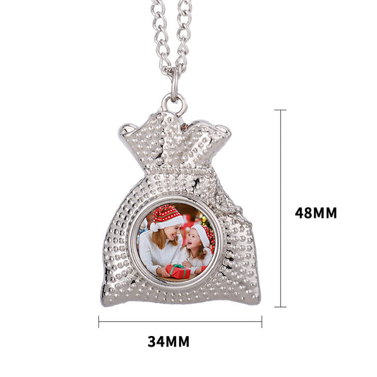 Sublimation Blank Metal Necklace,bag shape and Cross Shape