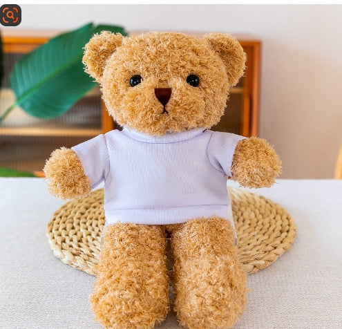 Teddy bear with Sublimation blank Clothes 2024 New