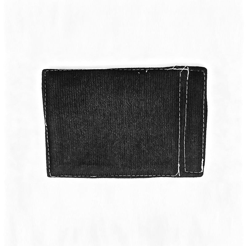Flat front view of the blank white seat belt shoulder pad