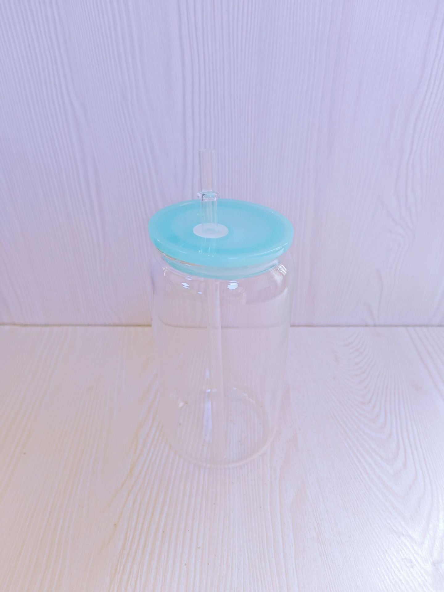 16oz clear glass mason can with color lid for sublimation in 5 colors