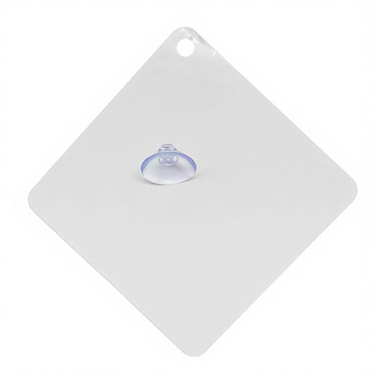 Blank white sublimation aluminum car sign with suction cup, diamond shape