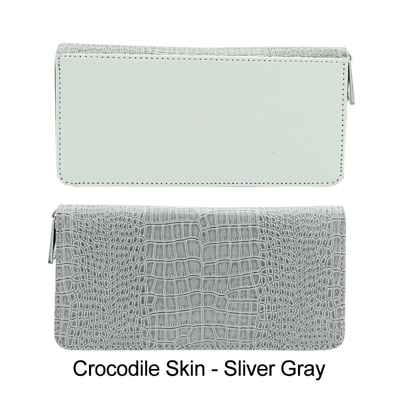 Sublimation Blank PU Leather long Purse/wallet Lichee Pattern/crocodile skin/snake skin for wholesaler only