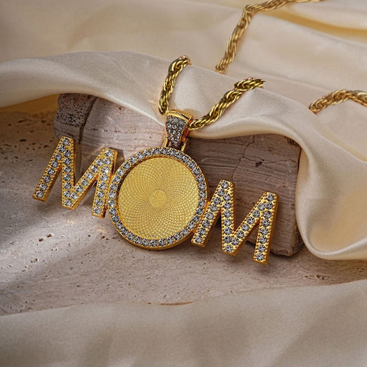 Sublimation Blank Mom Words necklace with alu insert in 3 colors