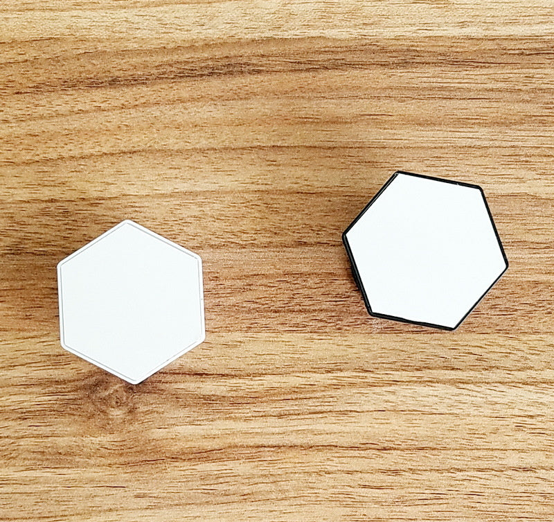 Hexagon sublimation phone stand printable face