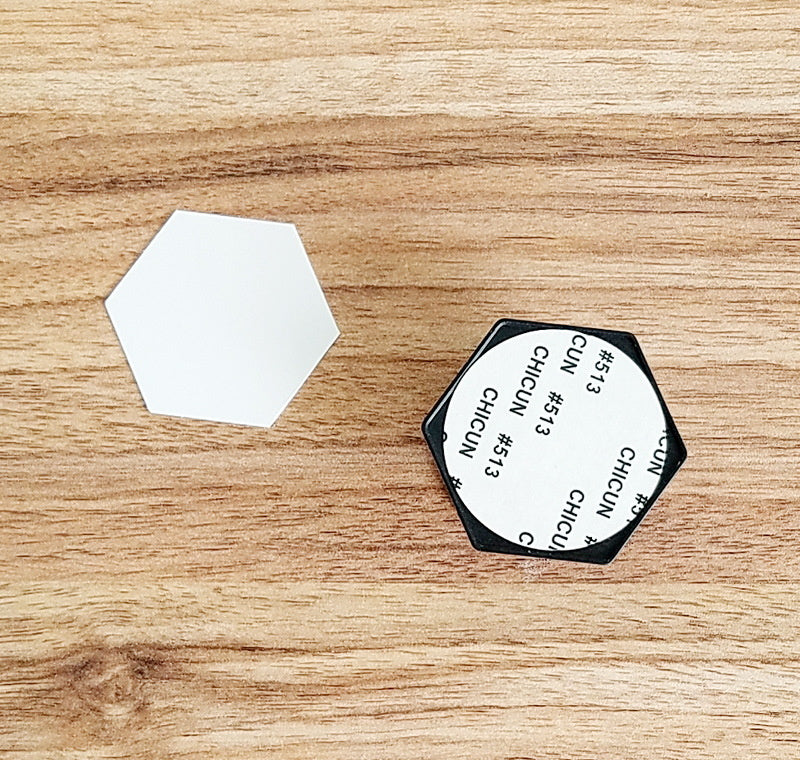 Hexagon sublimation phone stand rear view