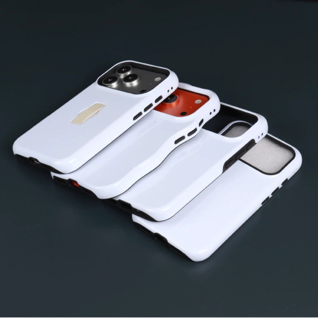 Blank 2-in-1 cases from a second angle with a magnet plate visible