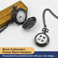 Black vintage pocket watch necklace blank sublimation insert