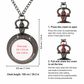 Pocket watch necklace chain and printable insert measurements