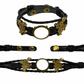 Sublimation blank rabbit charm leather cord bracelet in bronze, three views