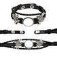 Sublimation blank rabbit charm leather cord bracelet in silver, three views