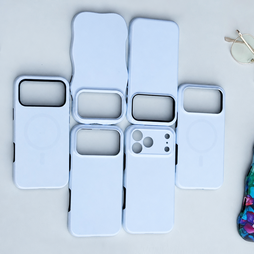 Blank sublimation phone cases arranged by model