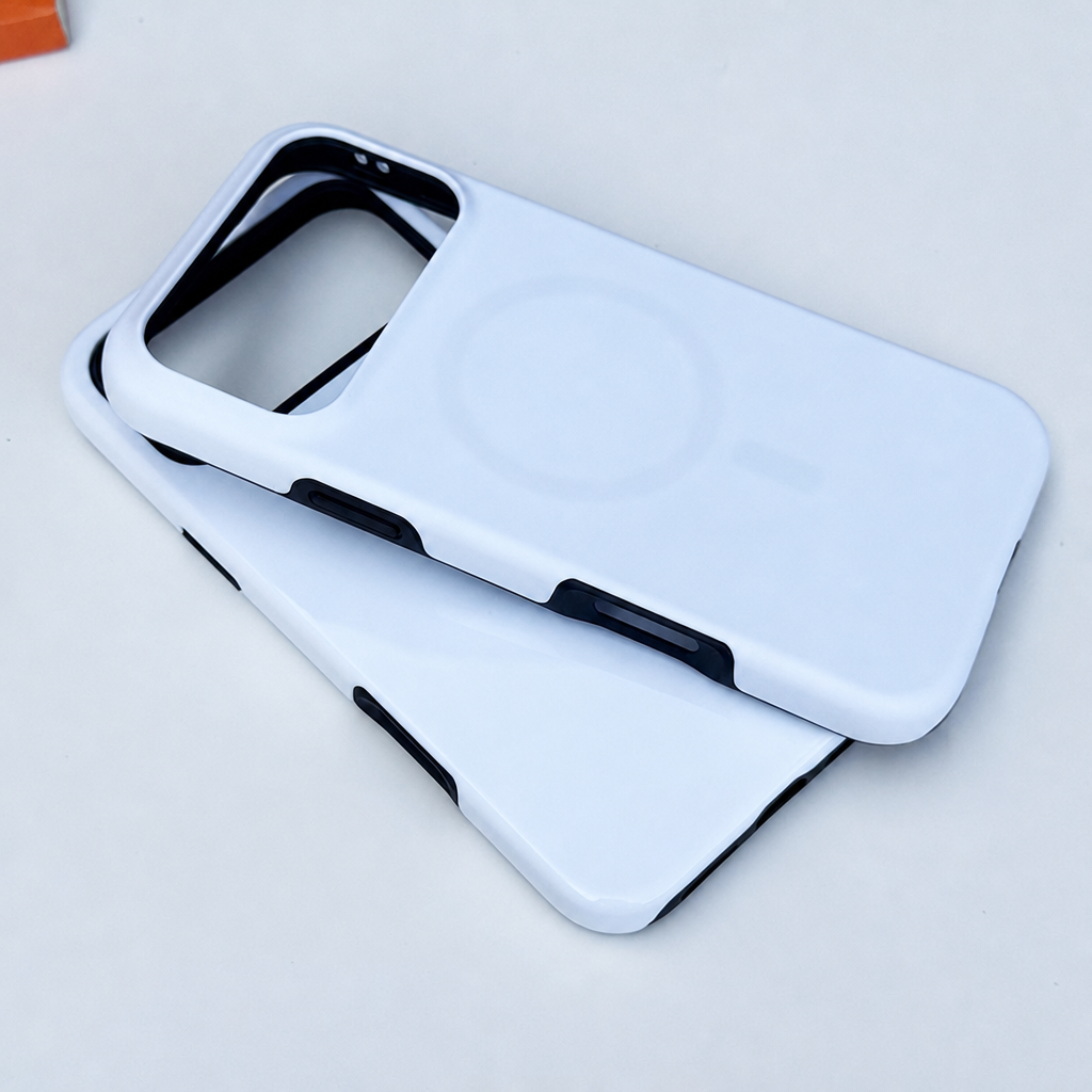 Matte blank magnetic sublimation phone case, soft-touch surface