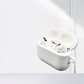 AirPods case shell with the lid open showing the earbuds fitted inside