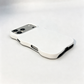 Blank white wavy edge 2-in-1 phone case with a glossy printable surface