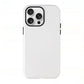 Blank 3D film two-in-one sublimation phone case, white front view