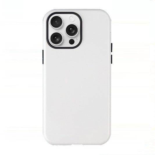 Blank 3D film two-in-one sublimation phone case, white front view