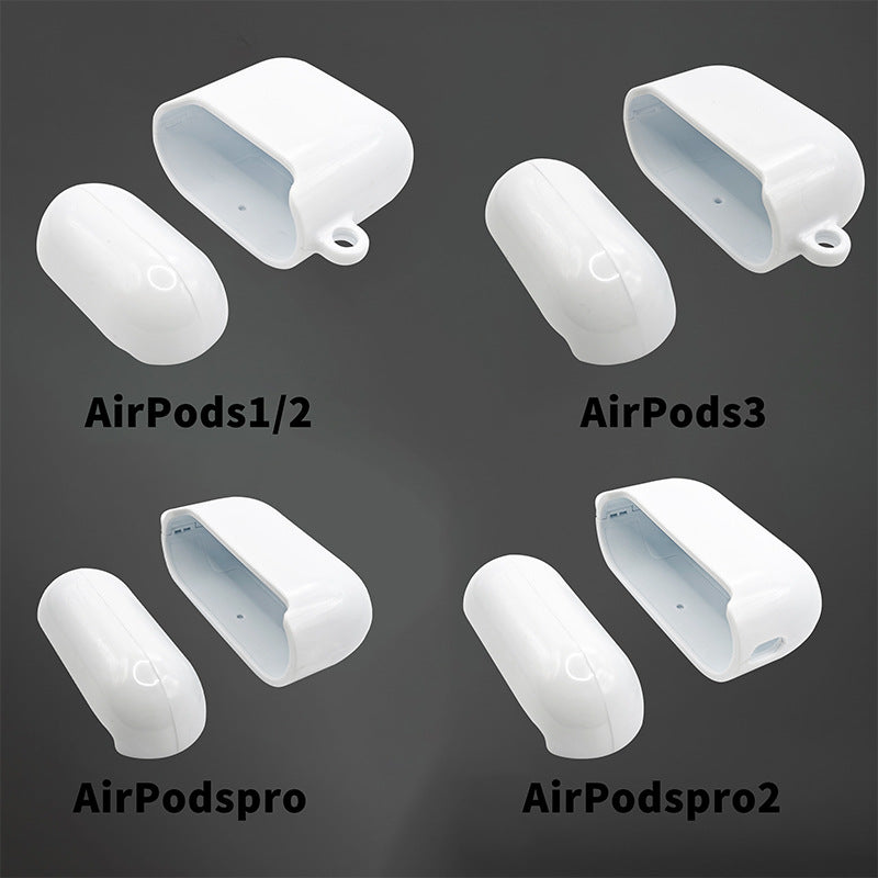 Blank AirPods case shells for AirPods 1/2, 3, Pro and Pro 2, labelled