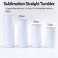 Bulk Sublimation Straight Tumblers with Lids and Straws, Professional Grade White Blanks for Sublimation, 12/16/20/30 oz Stainless Steel Travel Mug Factory Direct sell by box,for wholesaler only